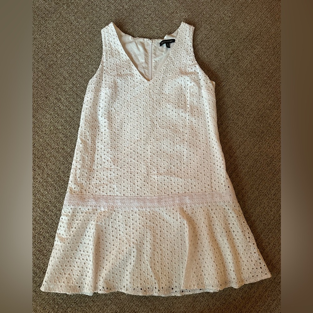 Banana Republic Cream Eyelet Dress